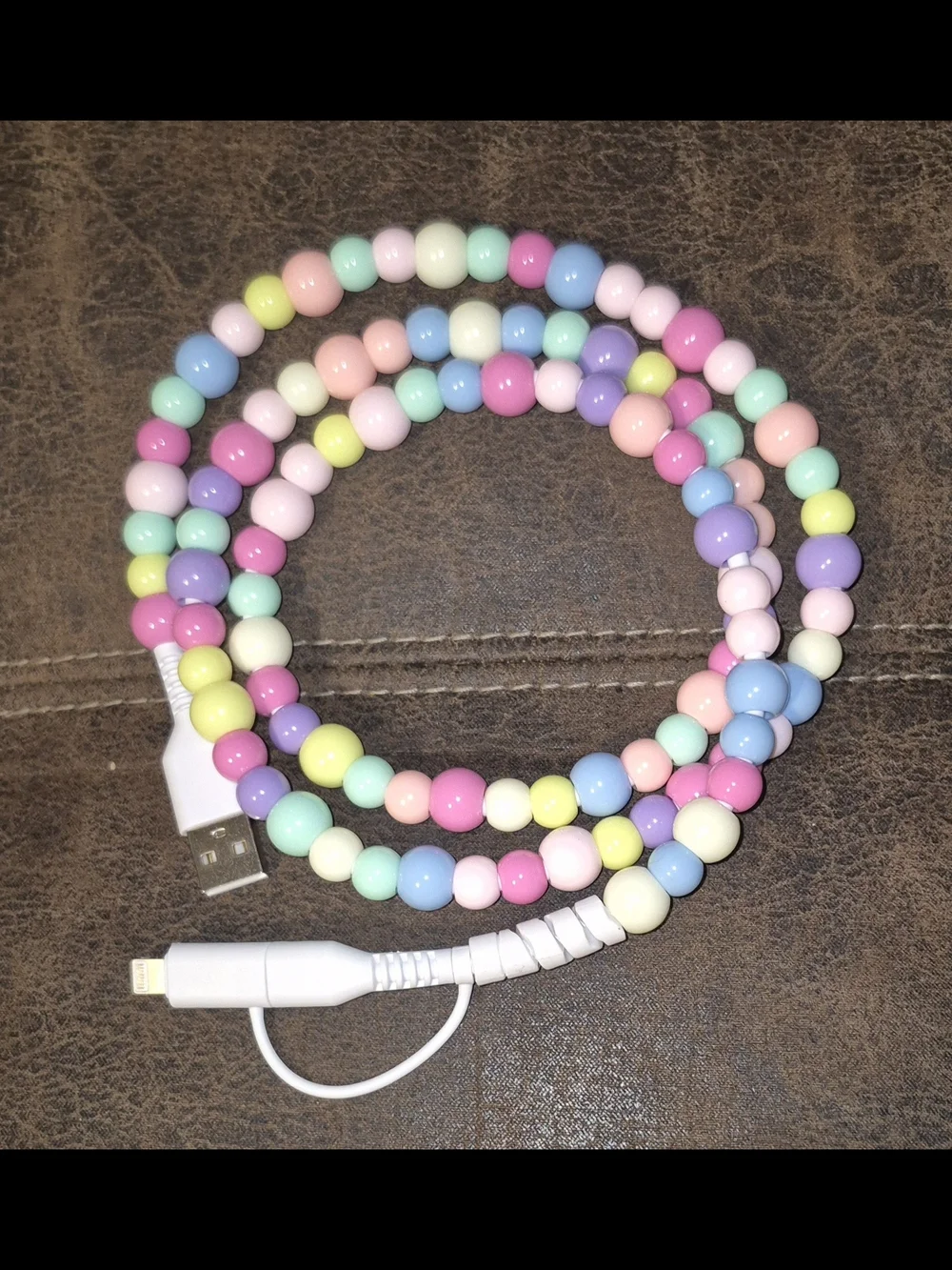 Beaded Phone Charger Type C Or IPhone